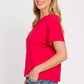 Women cropped tee round neckline short sleeve Zenana style