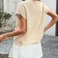 Stylish waffle knit top for women round neck viscose lightweight