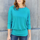 Stylish women top batwing sleeve round neck modern look
