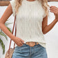 Cap sleeve textured top women stretch casual everyday wear