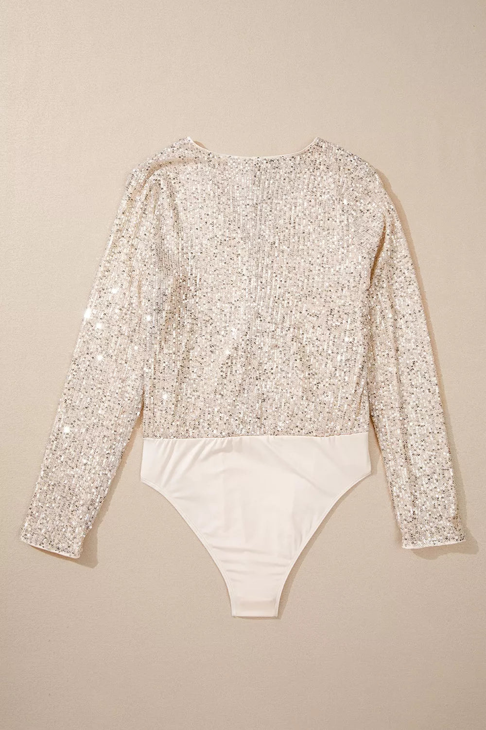 Trendy women bodysuit sequin long sleeve party fashion