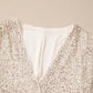 Shiny sequin bodysuit for women long sleeve night outfit