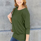 Comfortable women top batwing sleeve round neck full size design