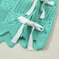 Modern women sweater pointelle knit scalloped trim short sleeve style