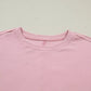 Stylish patchwork tee women bow texture long sleeve design