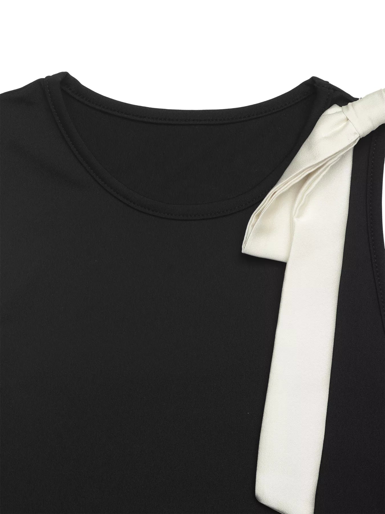Bow Detail Sleeveless Bodysuit for Women – Feminine Fit | Elluxora