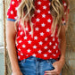Stars print colorblock tunic top for women casual viscose tee Elluxora