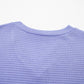 Breathable women plus size waffle knit top v neck design