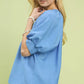 Women Umgee floral blouse embroidered puff sleeve top Elluxora 