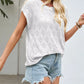  Stylish openwork knit top for women short sleeve viscose lightweight 