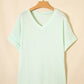 Everyday waffle knit top women plus size v neck style