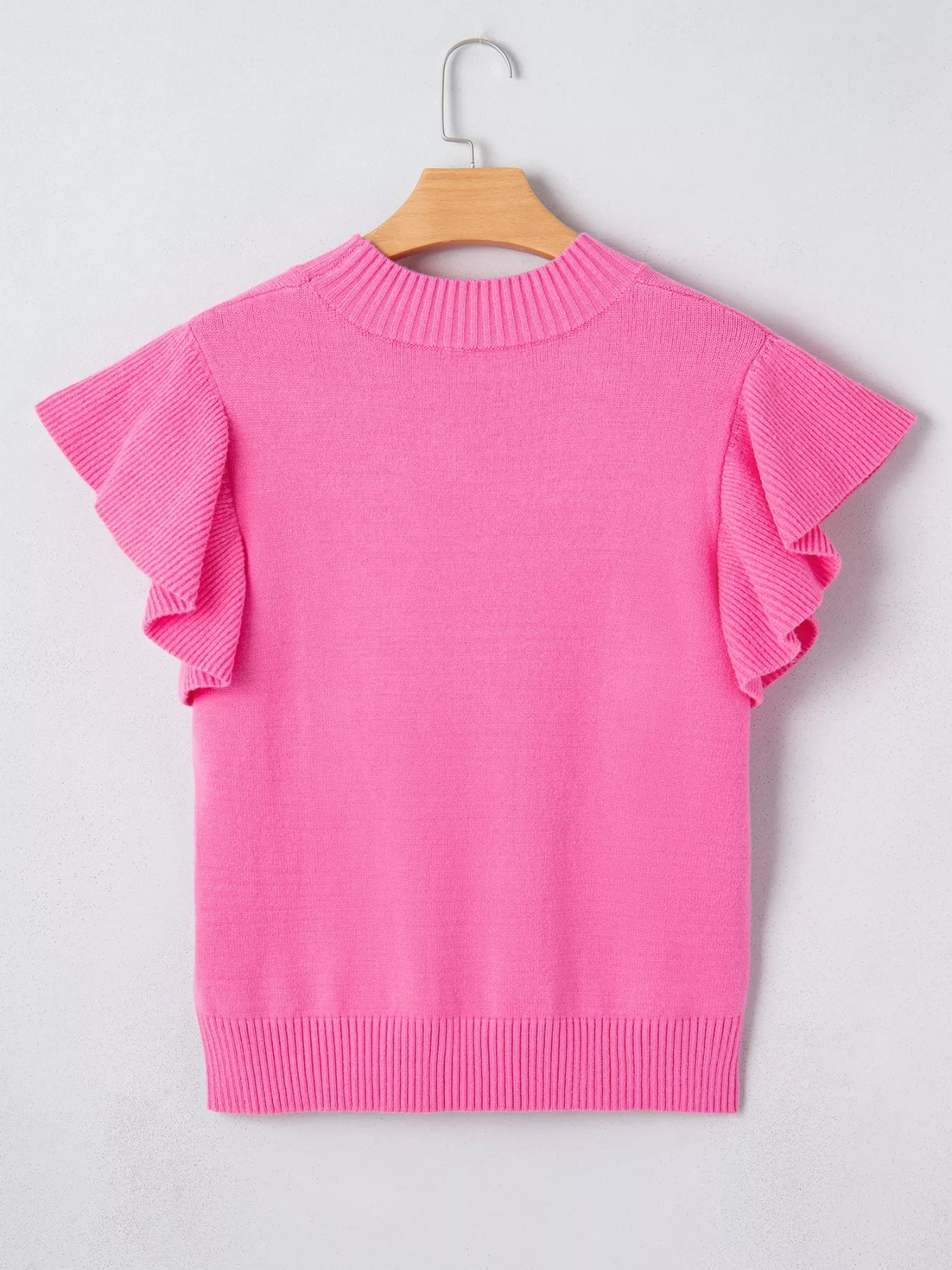 Fashion ruffle sleeve sweater for women soft knit Elluxora 
