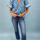 Stylish floral blouse for women ruffle sleeve cotton design 