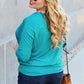 Lightweight women top batwing sleeve round neck full size