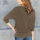 Stylish batwing sleeve top for women round neck full size design