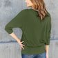 Chic women top Basic Bae batwing sleeve round neck outfit
