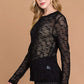 Soft mesh fabric top women sheer full size perspective style
