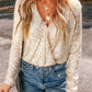 Glam sequin bodysuit for women long sleeve party look