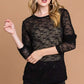 Women fashionable mesh blouse sheer perspective Elluxora