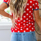 Women star print tunic colorblock viscose casual top design