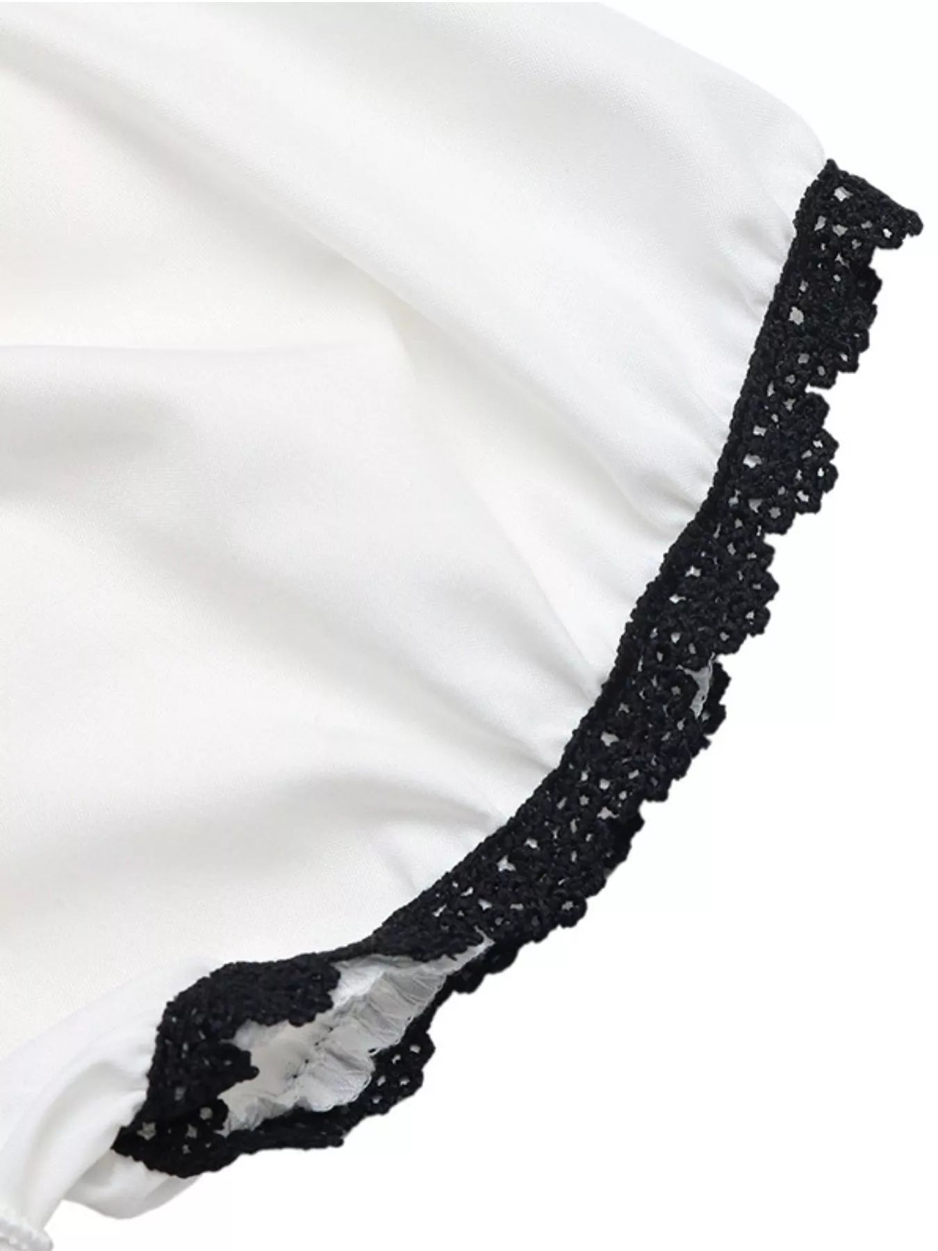 Women stylish lace blouse bowknot short sleeve Elluxora