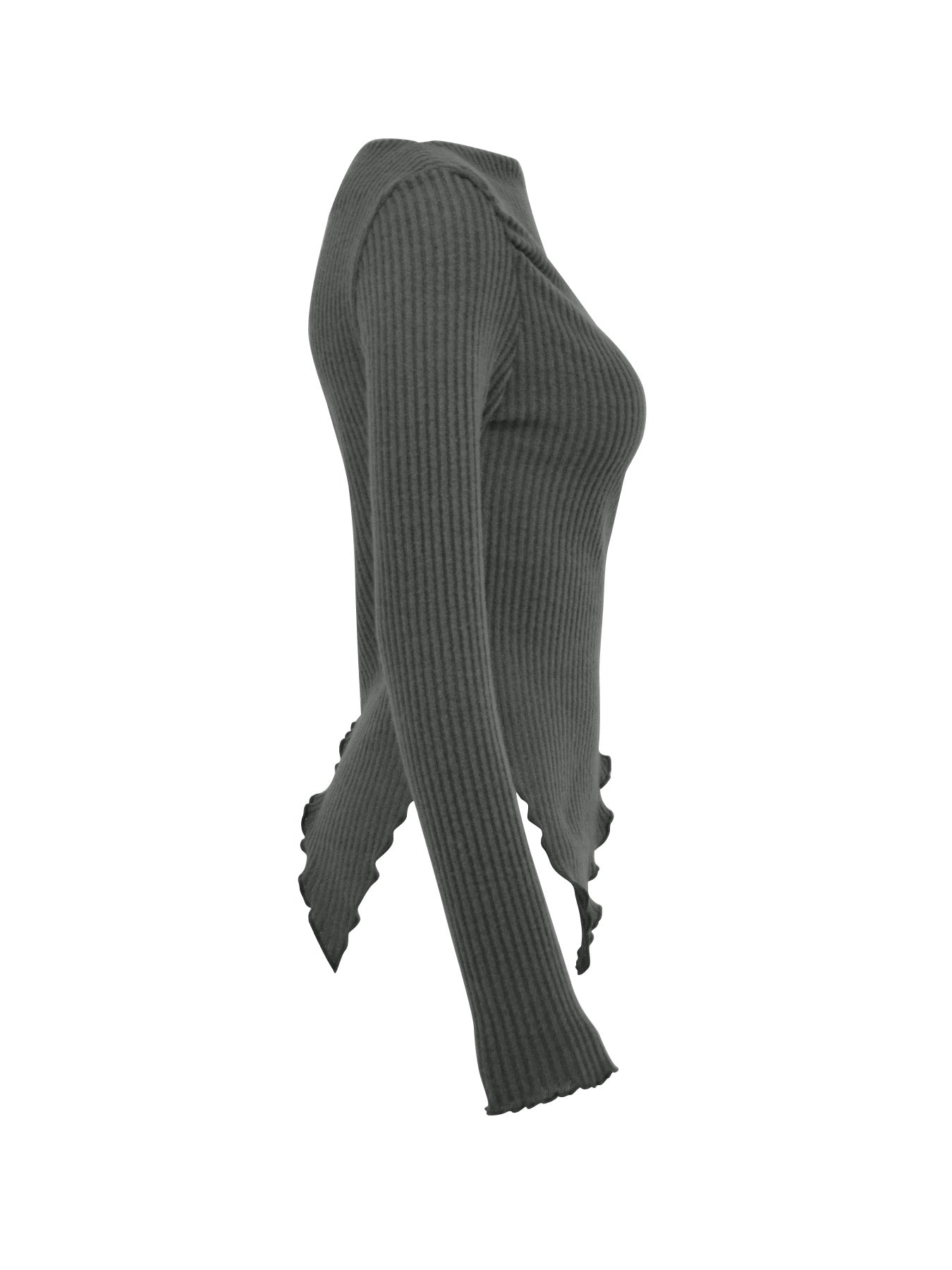 Fashion ribbed knit top for women one shoulder modern fit Elluxora