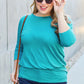 Lightweight women top batwing sleeve round neck full size
