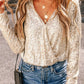 Party style women bodysuit sequin long sleeve sparkle design