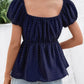 Stylish polka dot blouse for women short sleeve casual design 
