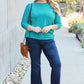 Relaxed fit batwing sleeve top for women round neck full size Elluxora