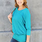 Lightweight women top batwing sleeve round neck full size