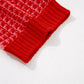 Comfortable women crochet sweater stripe eyelet ruffle sleeve design