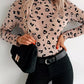 Trendy women bodysuit leopard print sheer mesh outfit