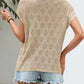 Chic women knit top openwork short sleeve viscose outfit 