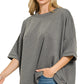 Women Zenana scuba top round neck side slit full size design
