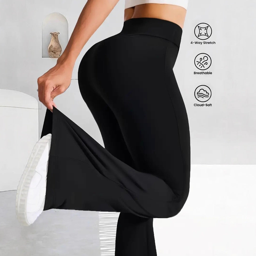 Women's High-waisted Tummy-control Flared Pants