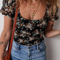 Trendy women bodysuit printed casual wear Elluxora