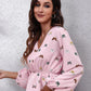Trendy women blouse butterfly print balloon sleeve peplum fashion